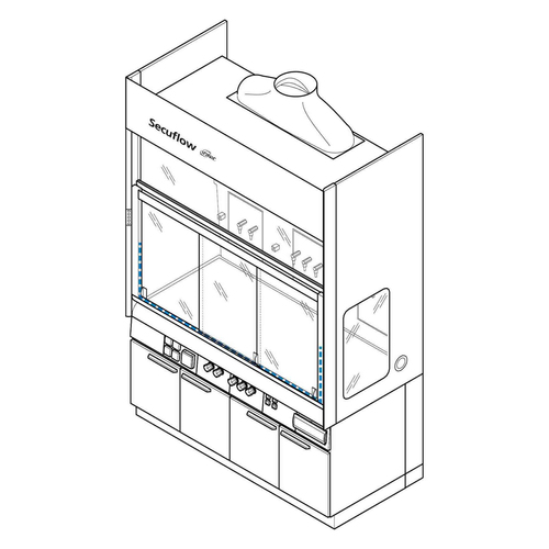 Secuflow背裝型抽風櫃/低高度背裝型抽風櫃  |實驗室相關|智慧型化學排煙櫃/排氣櫃|所有產品