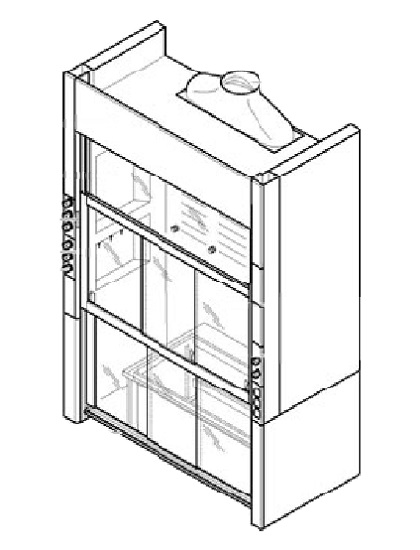 Low level fume hood