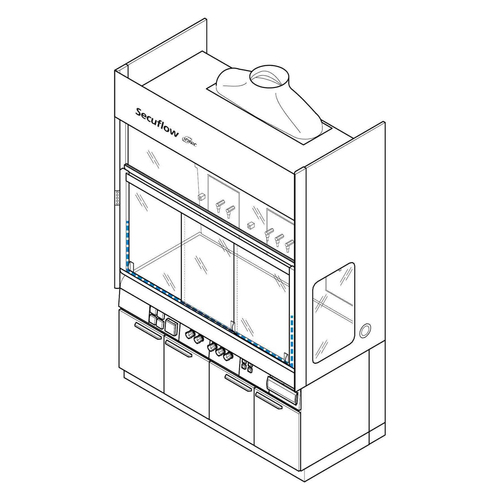 Secuflow背裝型抽風櫃/低高度背裝型抽風櫃產品圖