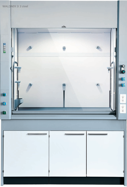 Fume cupboard with side installation, made of steel: SI 3 steel